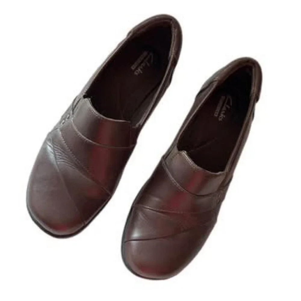 Clark's Size 9 Brown Leather Women's Shoes Loafers